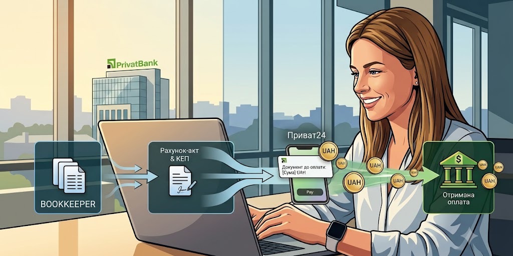 Інтеграція Bookkeeper з Інвойсингом Приват24